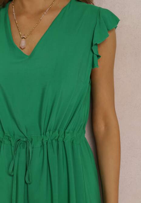 Zielona Sukienka z Wiskozy Apostelis