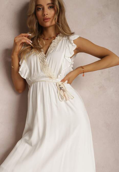 Biała Sukienka Ampanie