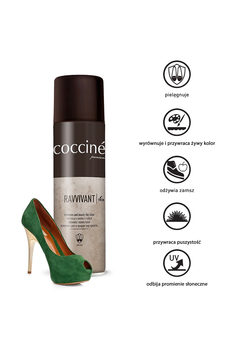 Czarny Odświeżający Spray do Zamszu i Nubuku Coccine