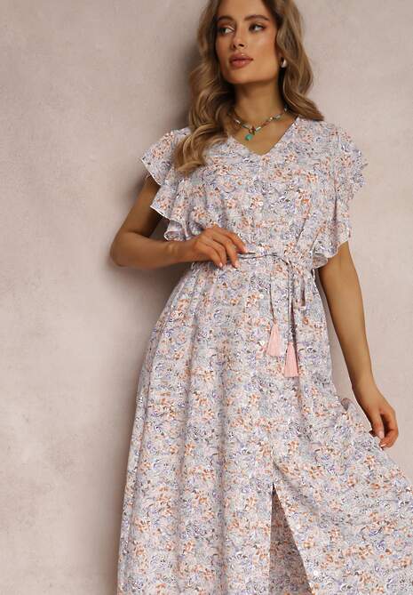 Różowo-Jasnoszara Sukienka Ceekey