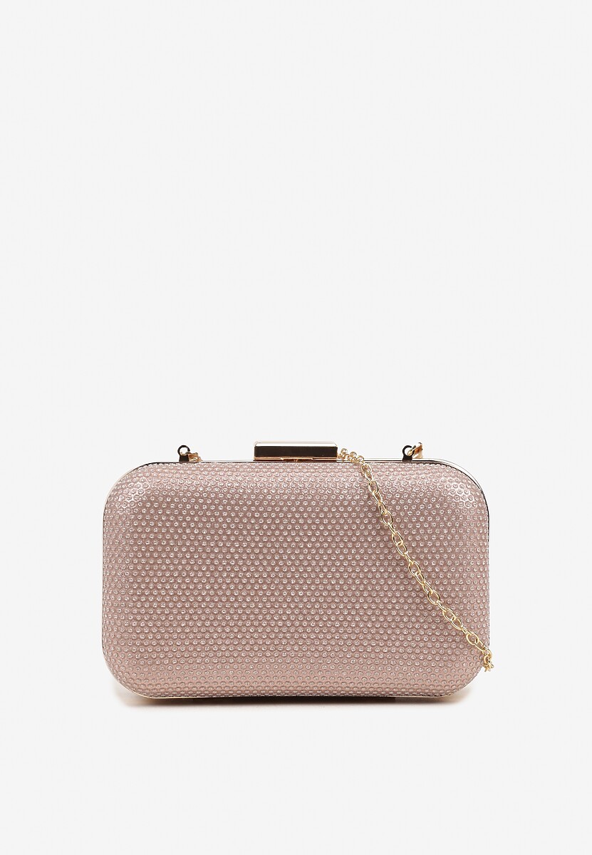 Szampańska Brokatowa Torebka Typu Kopertówka Nerivine