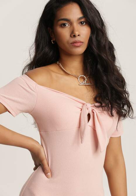 Jasnoróżowa Sukienka Aquita