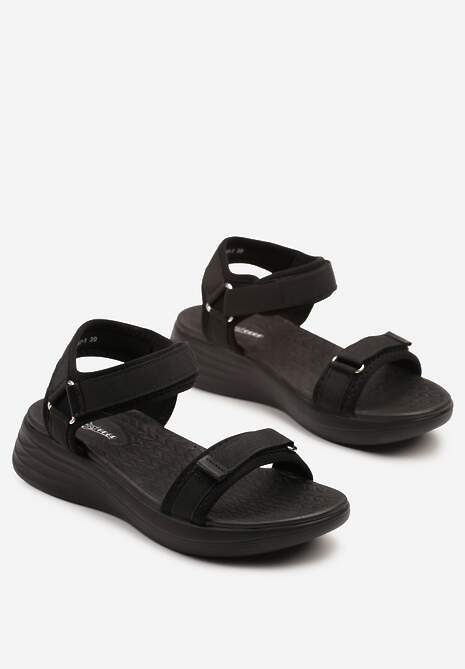 Czarne Sportowe Sandały na Piankowej Podeszwie Zapinane na Rzep Ulimelia