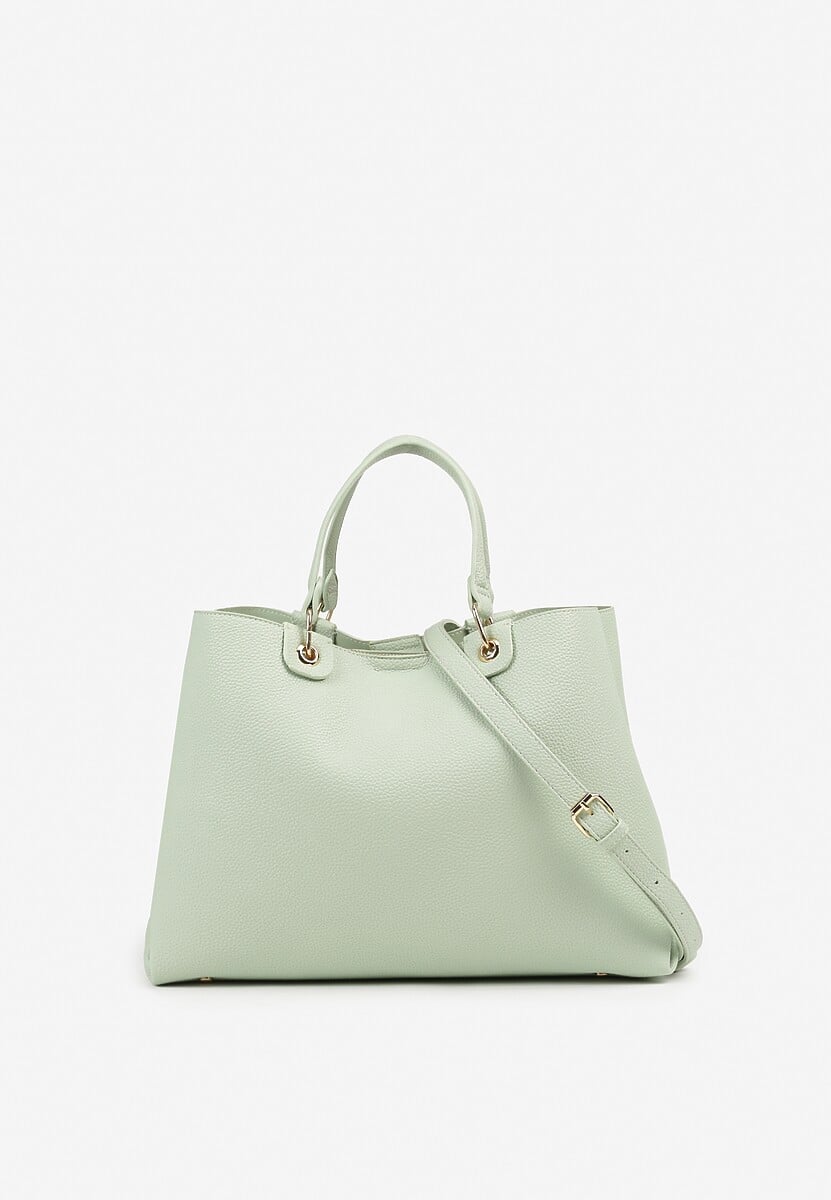 Zielona Torebka z Regulowanym Paskiem i Metaliczną Ozdobą Isarina