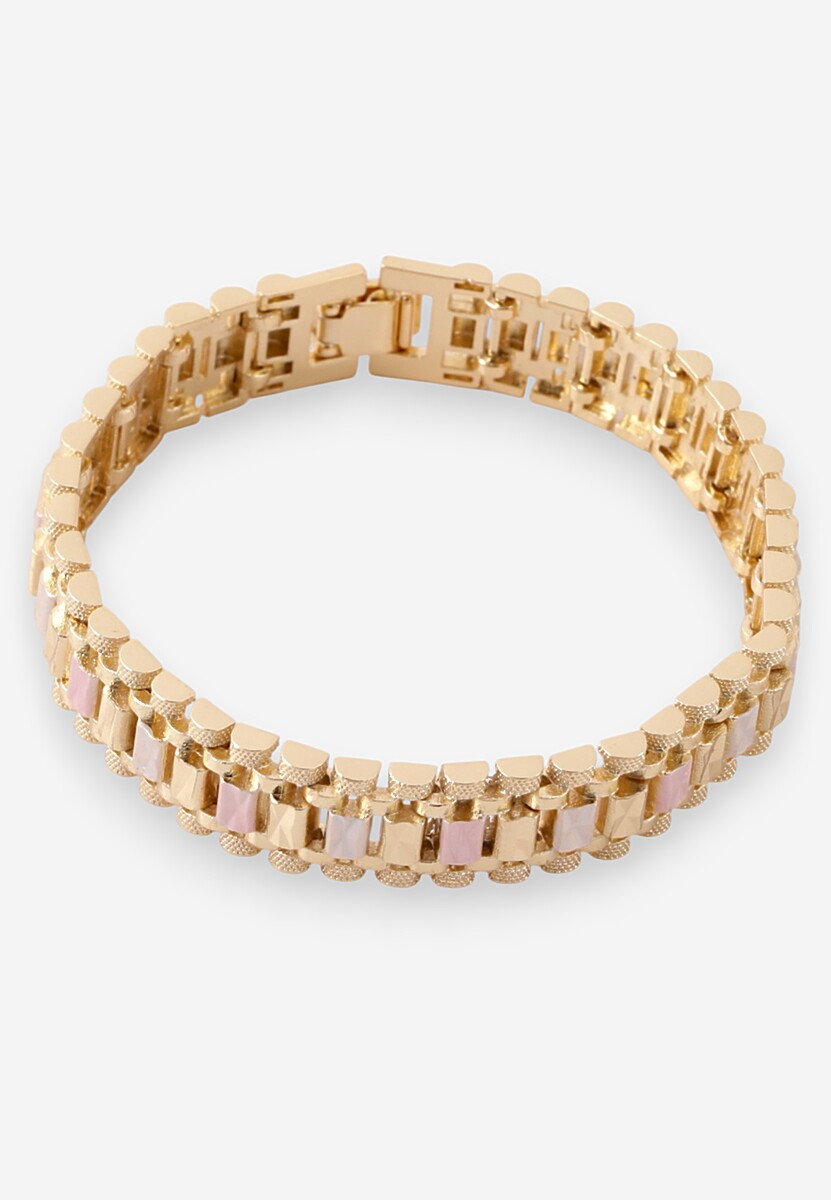 Złota Bransoletka Ozdobiona Cyrkoniami Meranessa