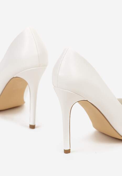 Białe Szpilki z Noskiem w Szpic Valvia