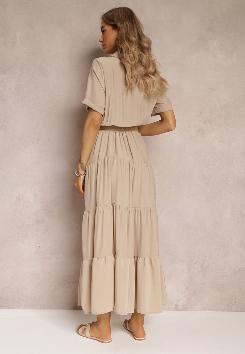 Beżowa Sukienka Pelletier