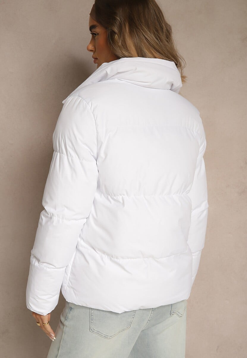 Biała Pikowana Kurtka na Napy Elriona