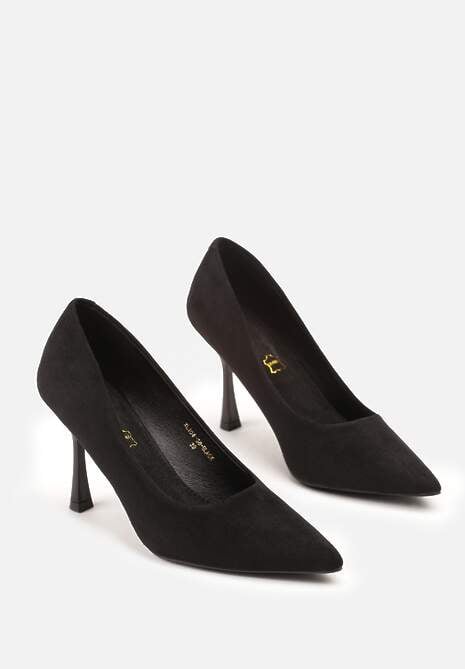 Czarne Szpilki Vices z Wkładką ze Skóry Naturalnej Gioriane