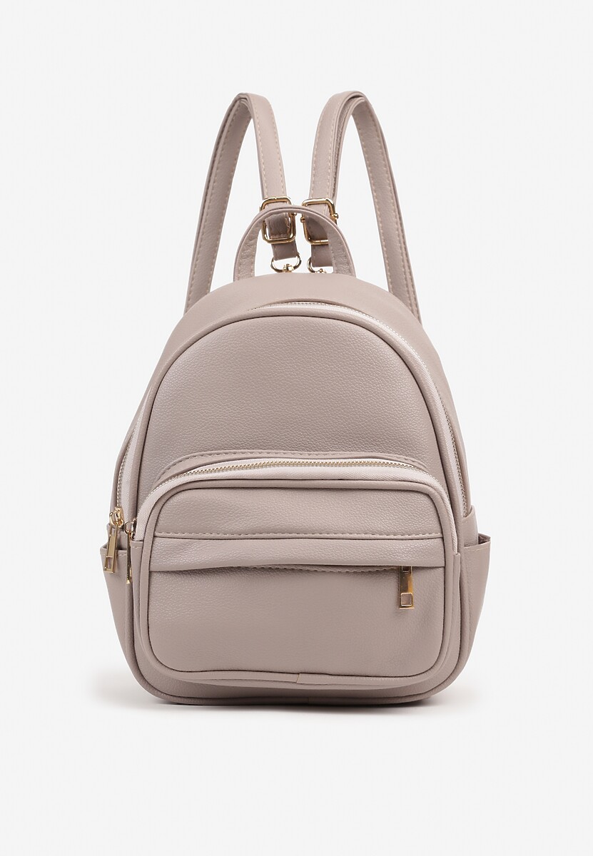 Beżowy Miejski Plecak z Szelkami z Możliwością Odpięcia Milessa