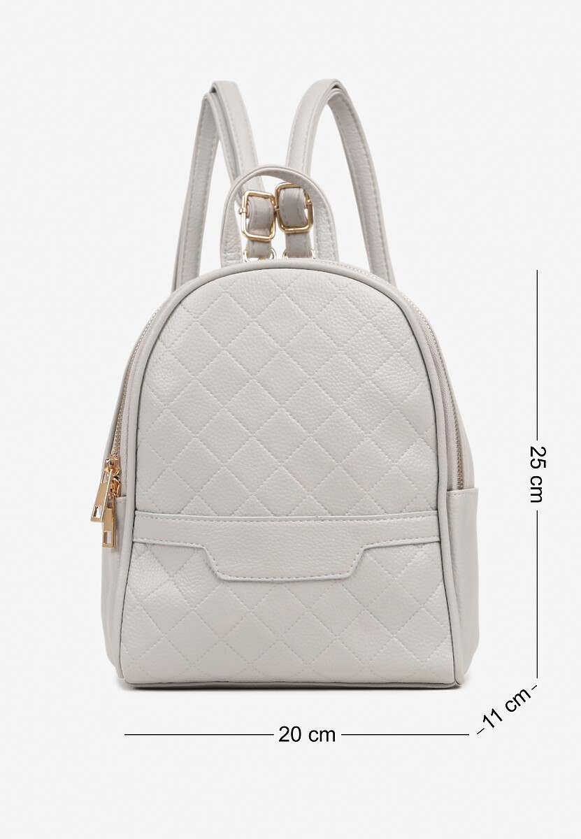 Jasnoszary Plecak Ozdobiony Pikowaniem Banilitia