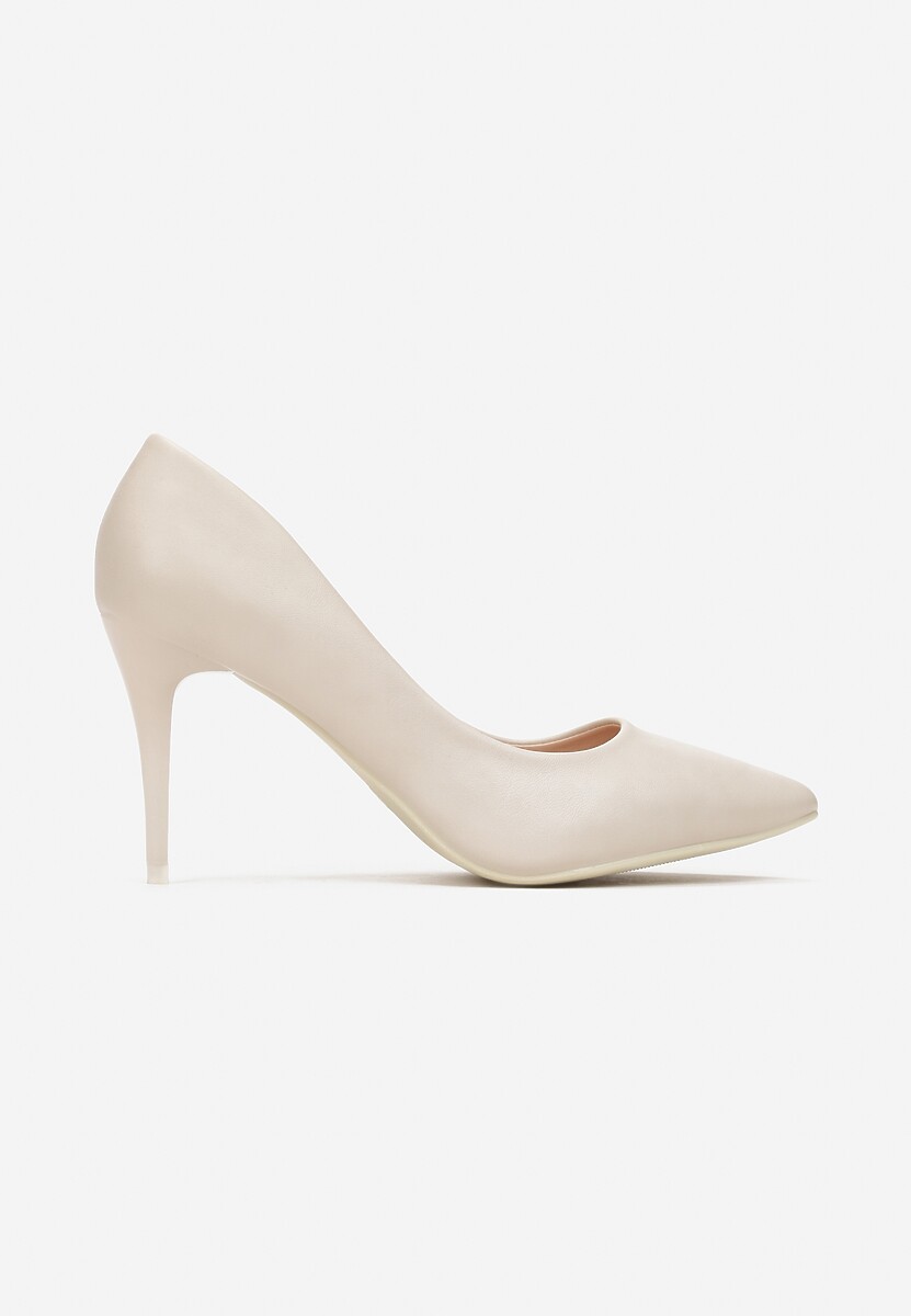 Jasnobeżowe Szpilki z Migdałkowym Noskiem Lasitta