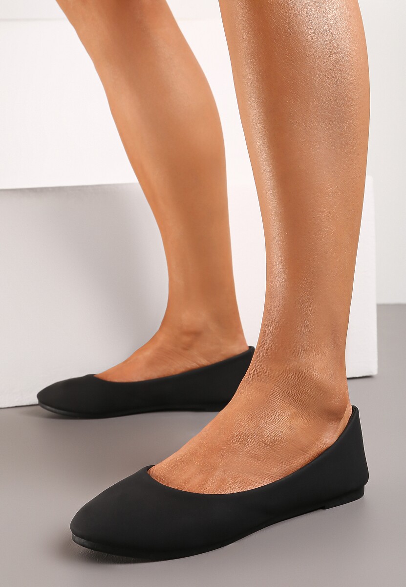 Czarne Matowe Balerinki Silver Springs