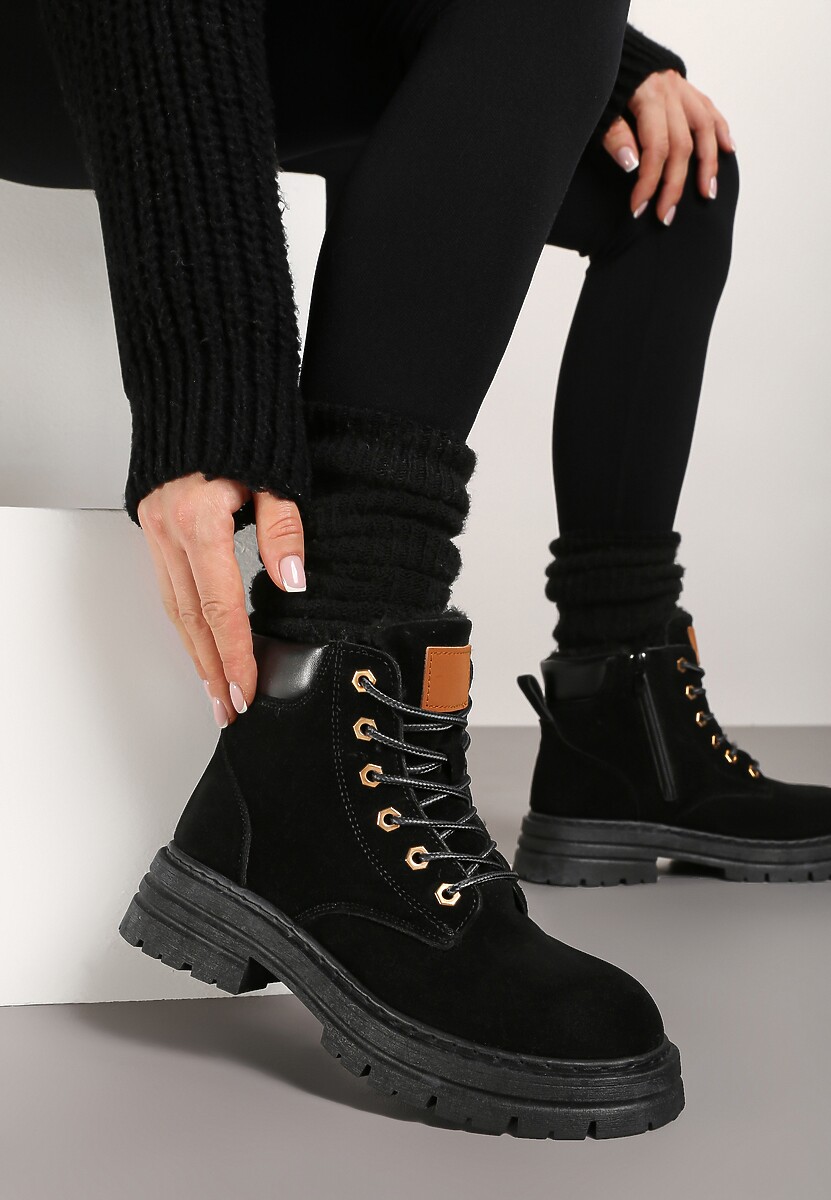 Białe Traperki Mocno Ocieplone Sztucznym Futerkiem Janeka