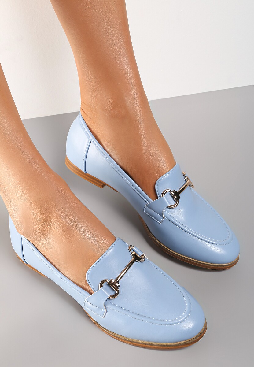 Jasnoniebieskie Mokasyny Sakina