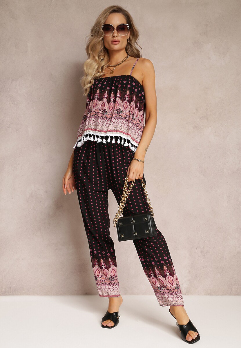 Czarno-Różowy Kombinezon Picture of You