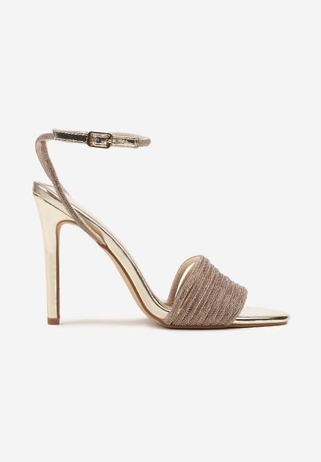 Złote Sandały na Szpilce z Cyrkoniową Cholewką Ulaliana