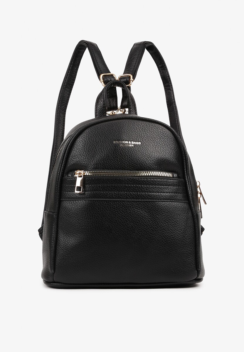 Beżowy Casualowy Plecak z Metaliczną Aplikacją i Regulowanymi Szelkami Haliriss