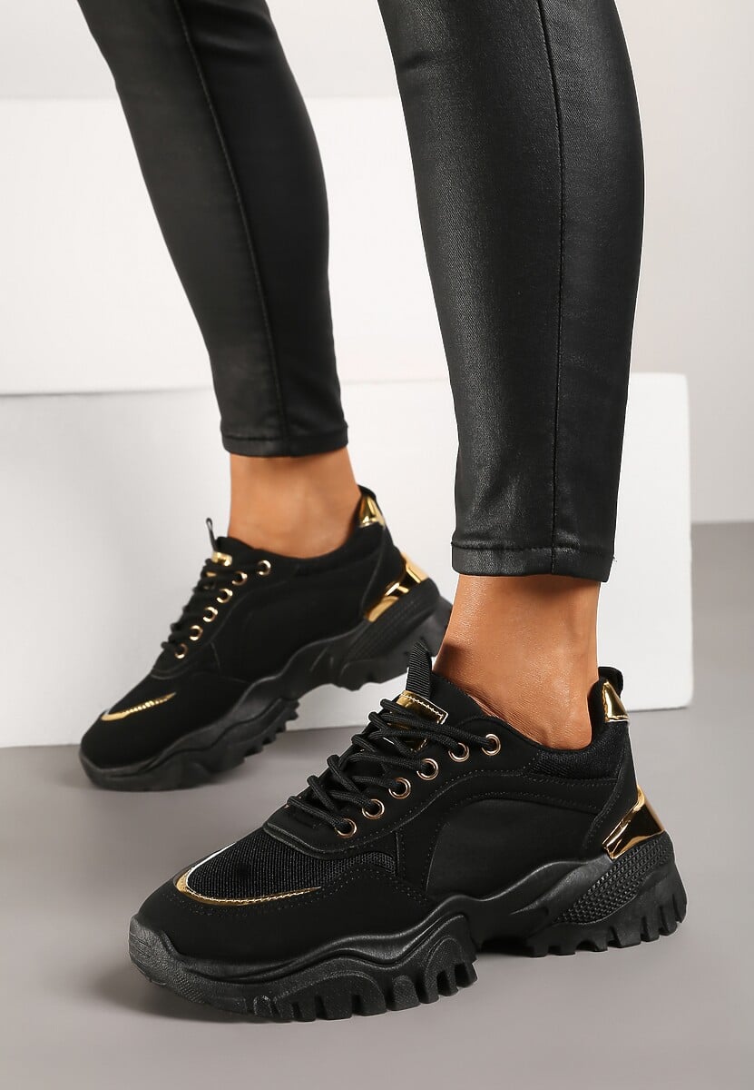 Czarne Sneakersy Myramia