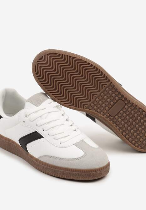 Białe Sneakersy z Perforacją w Stylu Tenisówek Olirielis