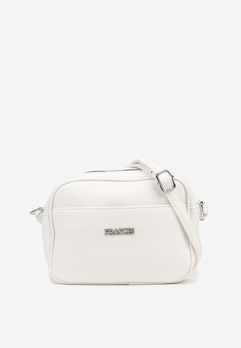 Biała Torebka w Stylu Listonoszki z Napisem Dolenna