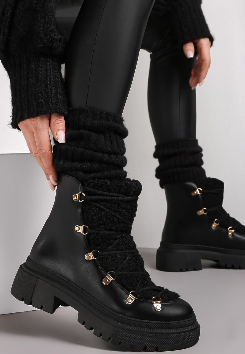 Czarne Traperki Venantia