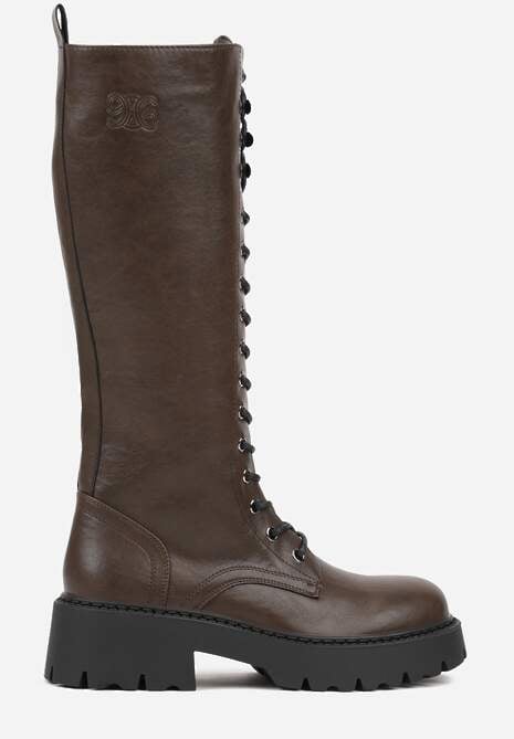 Brązowe Kozaki VICES Typu Workery w Grungowym Stylu Unalira