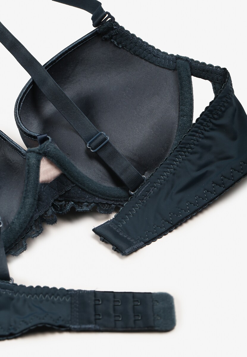 Zielono-Różowy Koronkowy Biustonosz Push Up Bliffa