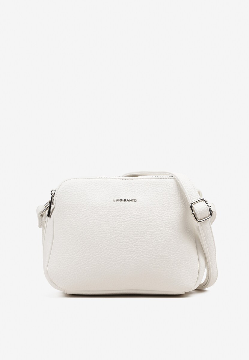 Biała Torebka Ozdobiona Metaliczną Aplikacją Tanarata