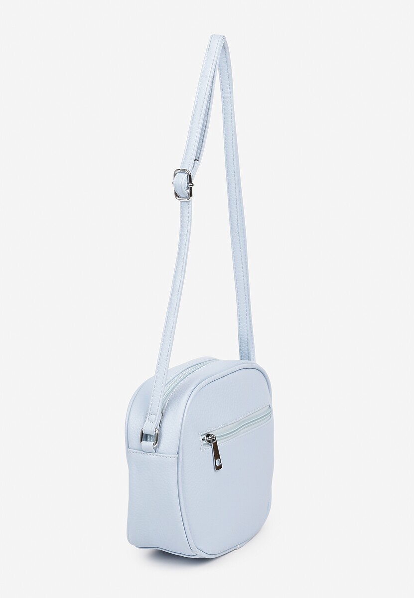 Jasnoniebieska Okrągła Torebka na Pasku z Kieszonkami Malireia