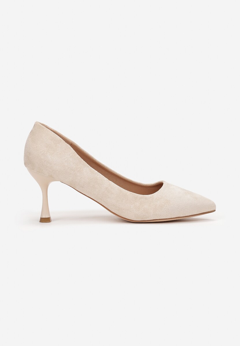 Beżowe Czółenka ze Szpiczastym Noskiem Genesys