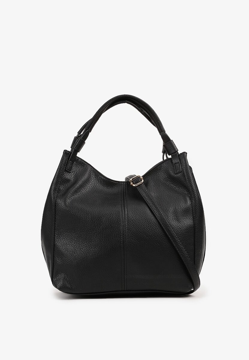 Ciemnobeżowa Duża Torebka na Ramię z Regulowanym Dodatkowym Paskiem Zemeriana