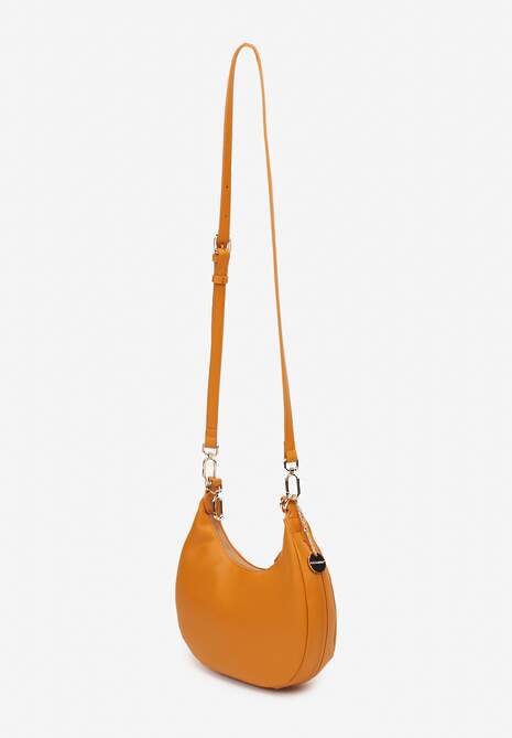 Brązowa Mała Torebka ze Zdobieniem i Odpinanym Paskiem Wyneth