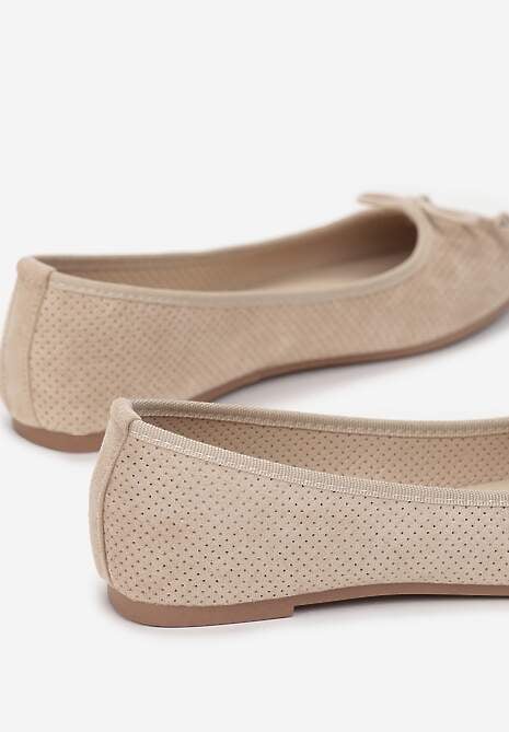 Beżowe Balerinki Sthugnaela