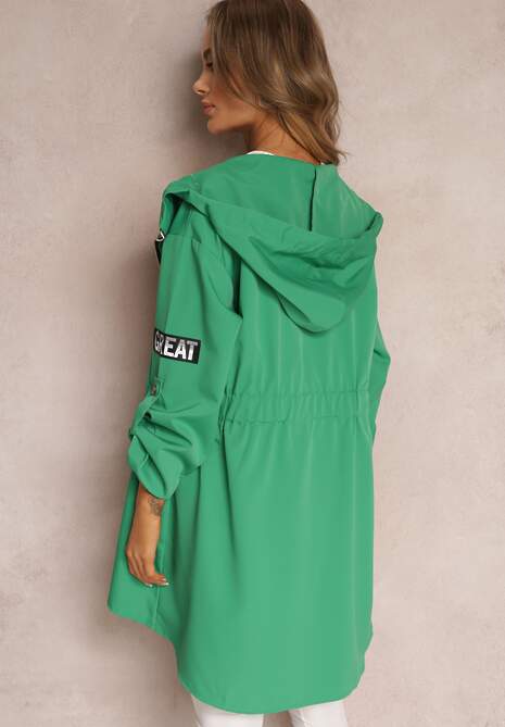 Zielona Kurtka Wiatrówka Oversize Palishe