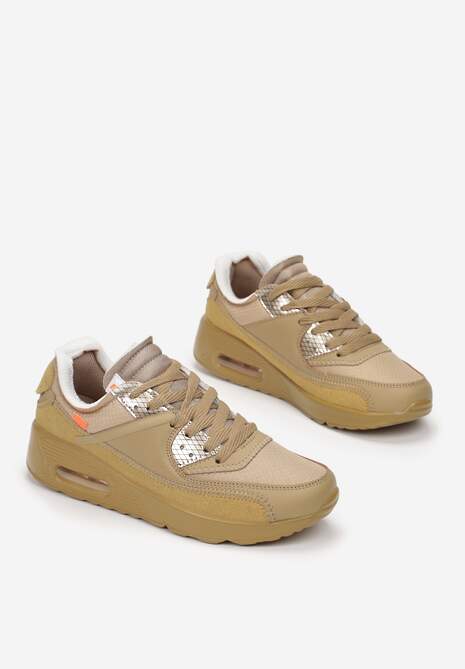 Beżowe Buty Sportowe Irinyxih