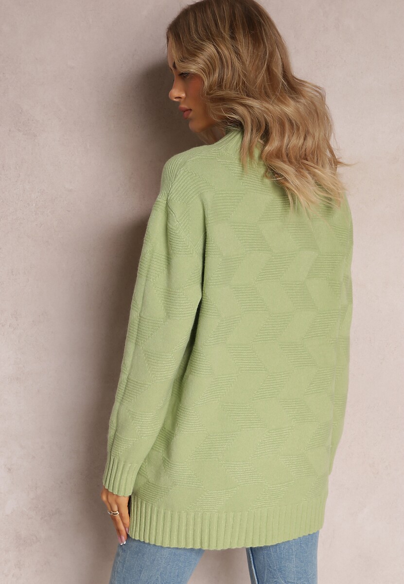 Zielony Golf z Długim Rękawem Oligese