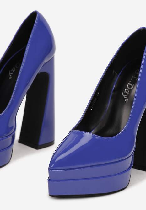 Niebieskie Czółenka na Wysokim Słupku i Platformie Valme