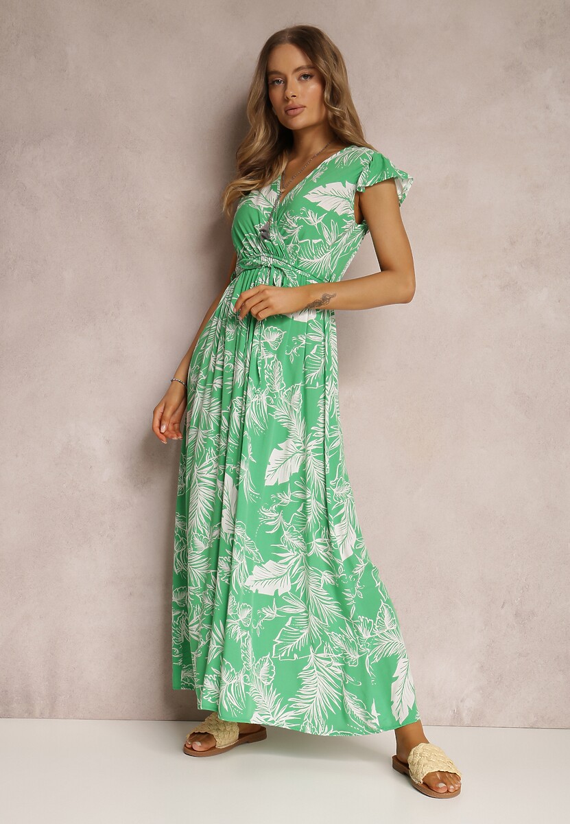 Zielona Sukienka z Paskiem Panovera