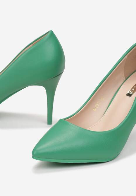 Zielone Szpilki z Migdałkowym Noskiem Lasitta