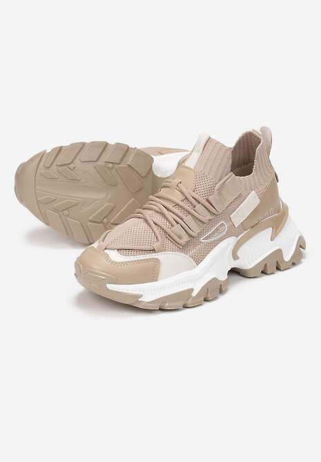 Ciemnobeżowe Sneakersy Kharena