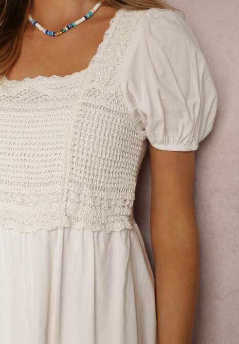 Biała Sukienka Bawełniana Xysnea