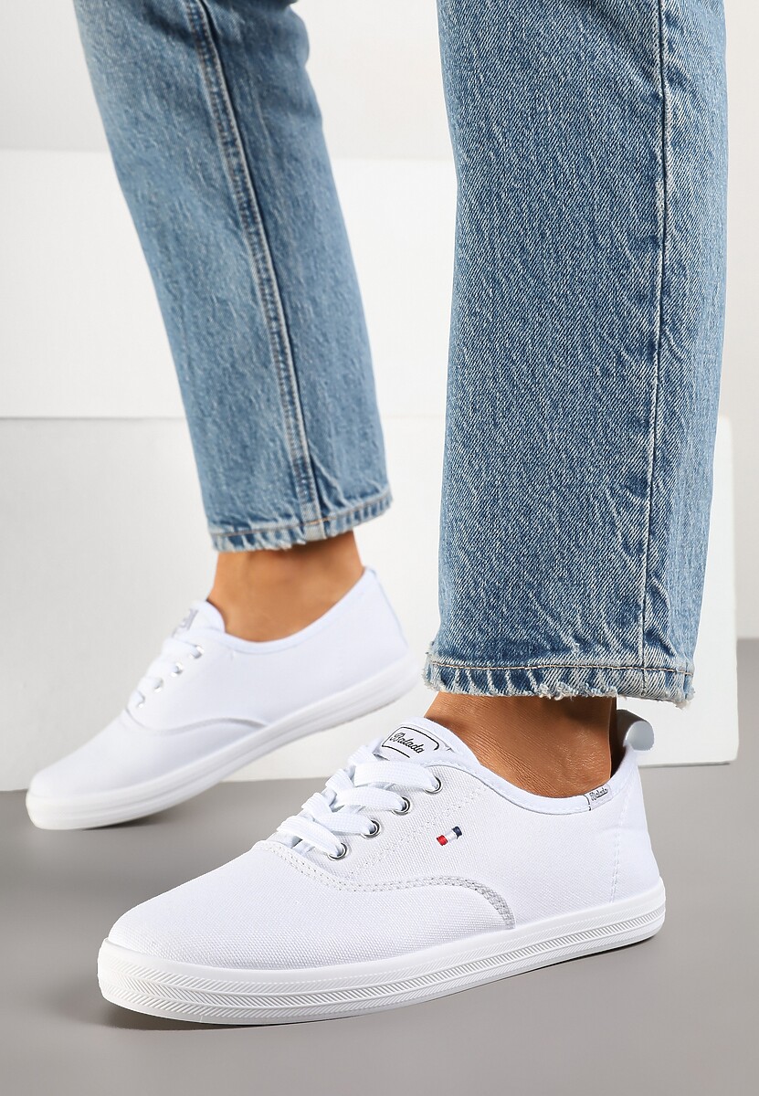 Białe Basicowe Tenisówki Vices Hallriva