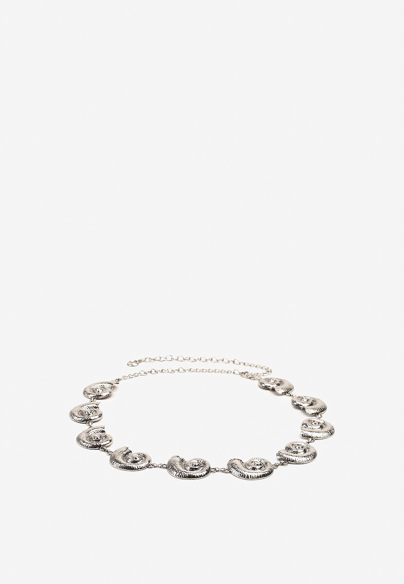 Srebrny Pasek w Stylu Biżuteryjnym z Aplikacjami Muszelkami Navetta