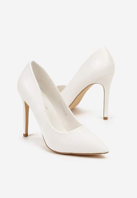 Białe Szpilki z Noskiem w Szpic Valvia