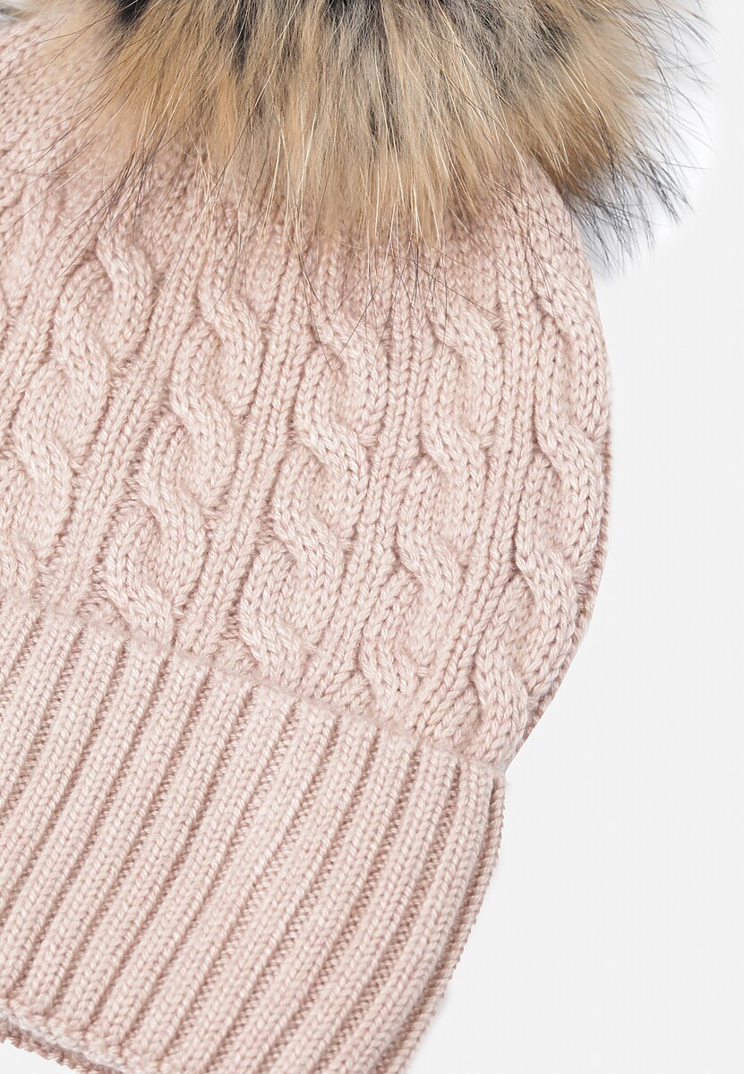 Jasnobeżowa Czapka z Kaszmirem i Bawełną Don’t Leave Me