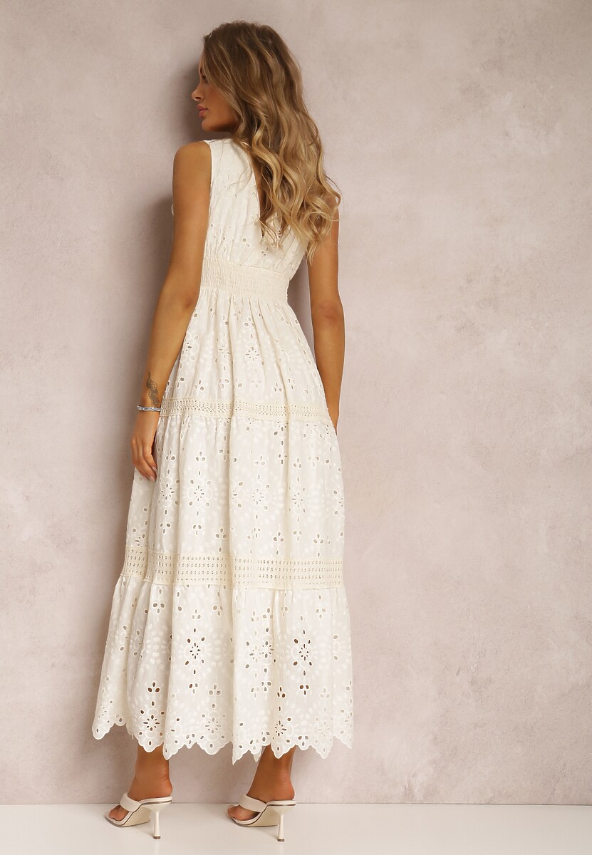 Jasnobeżowa Sukienka Perania