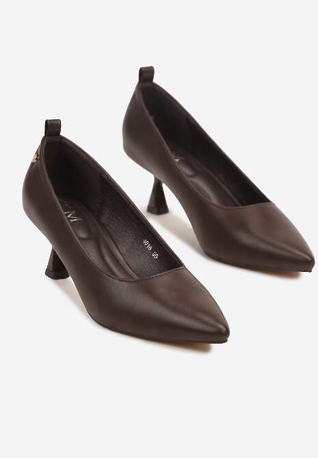 Brązowe Czółenka na Kaczuszce w Klasycznym Stylu Lanivre