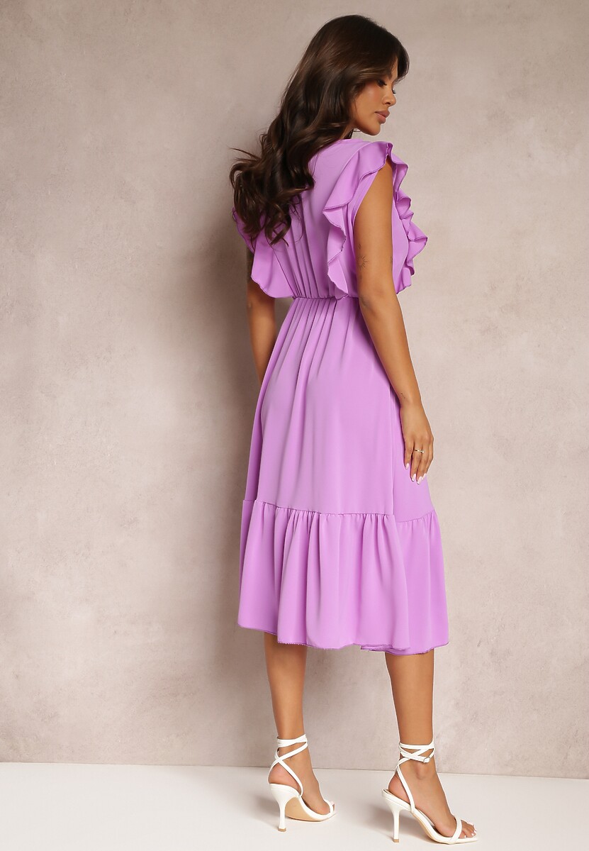 Ciemnofioletowa Sukienka Philonia