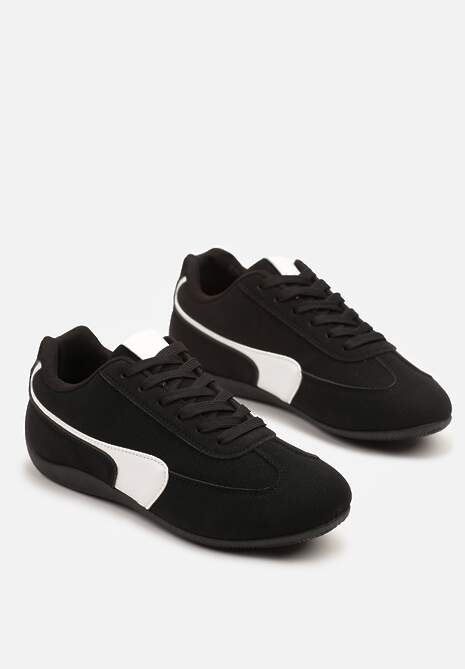 Czarne Sneakersy Typu Klasyczne Tenisówki Zelritia